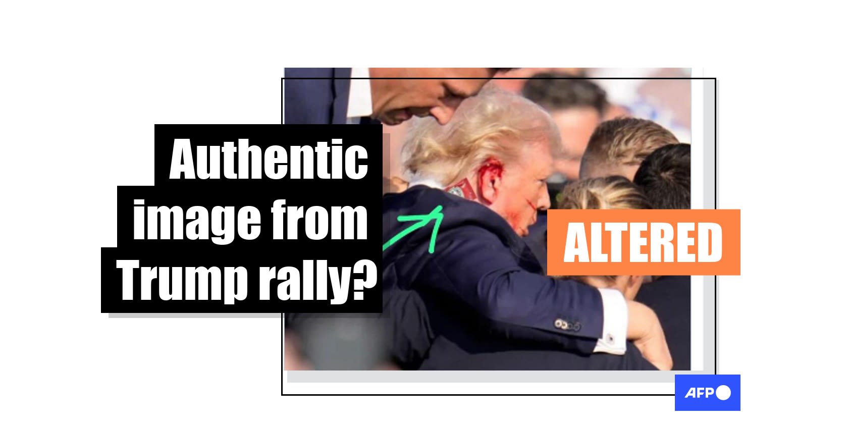 Doctored photo of Trump assassination attempt fuels baseless 'staged' claims