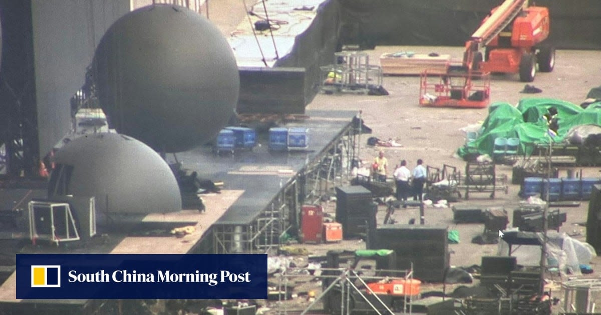 Hong Kong worker falls from 2-metre-high concert stage used by Taiwan’s Mayday