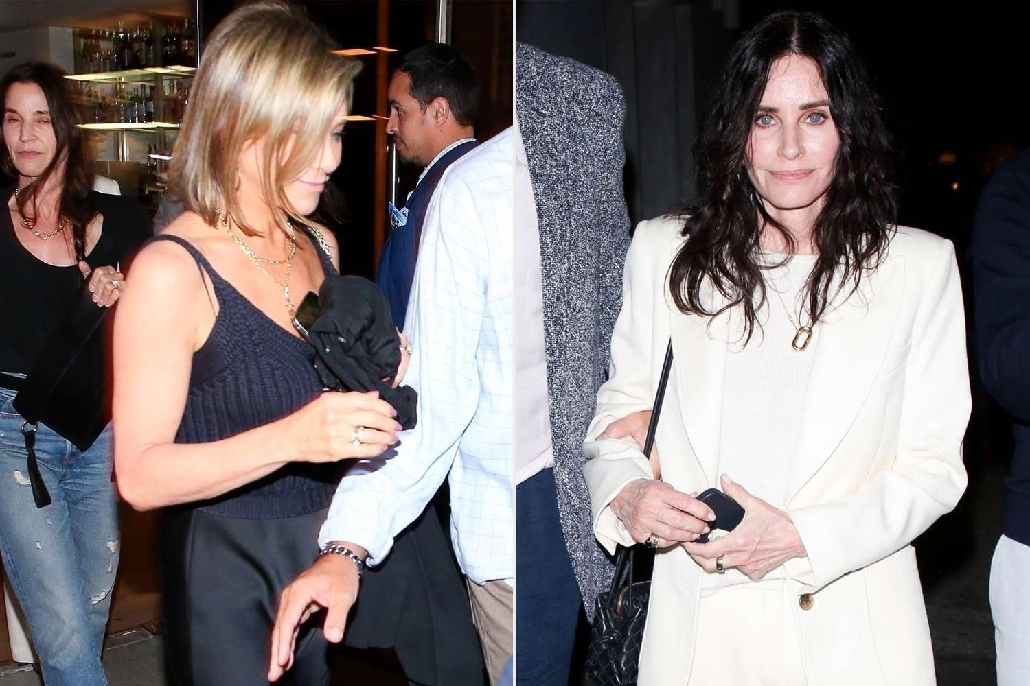 'Friends' Forever! Jennifer Aniston and Courteney Cox Spend Dinner with Pals in L.A.