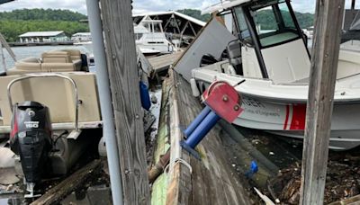 Lake Cumberland marina heavily damaged by storms