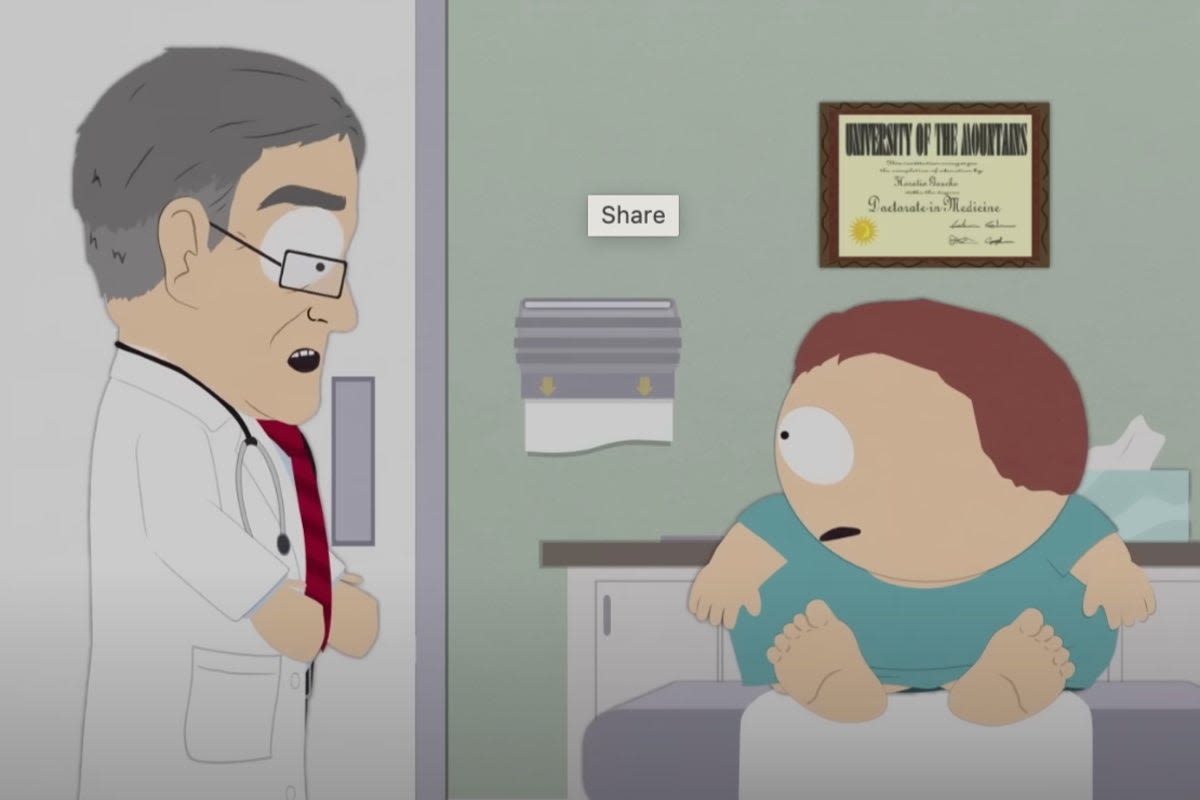 South Park parodies Ozempic craze as Eric Cartman advised to lose weight