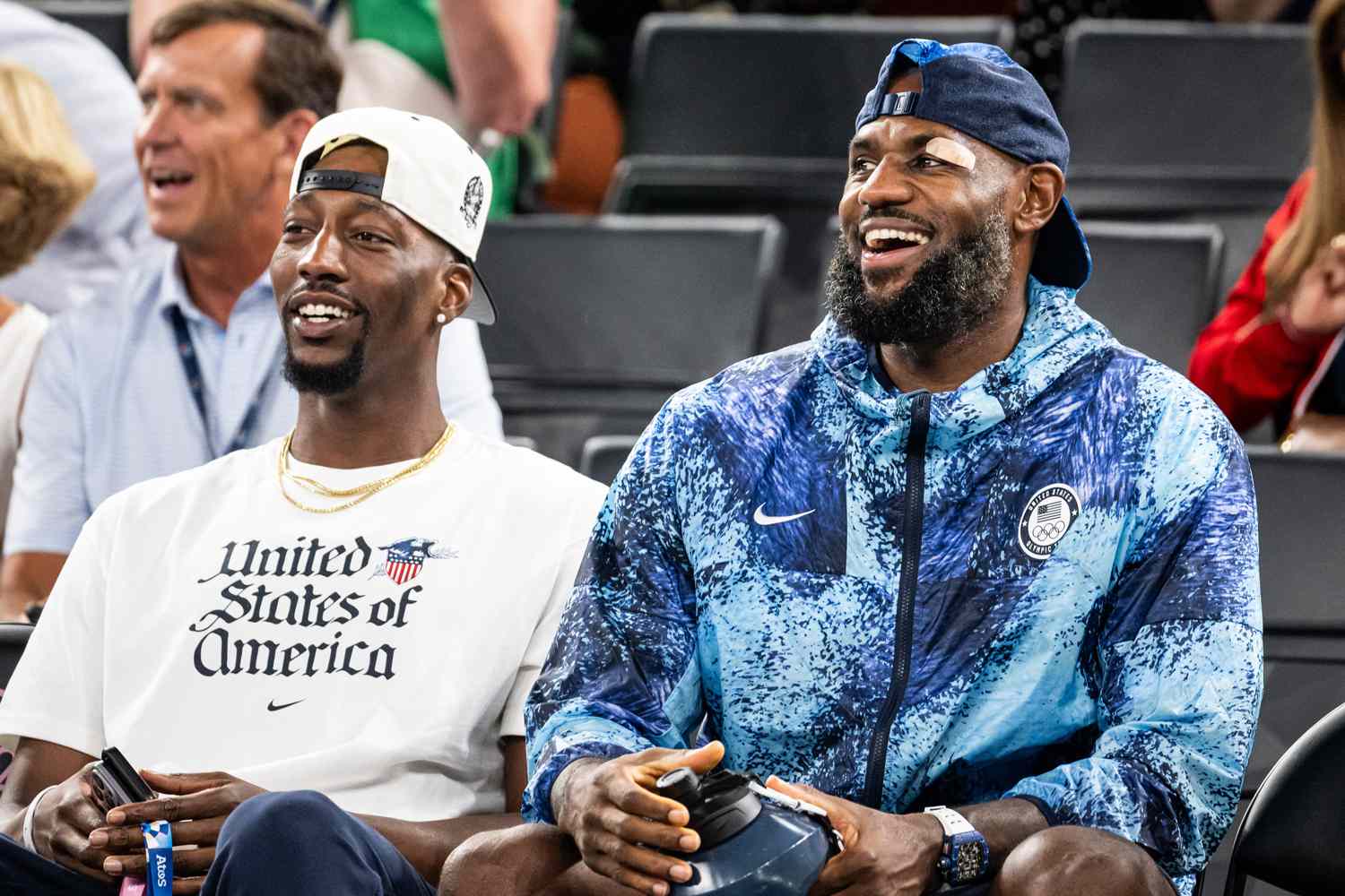 LeBron James Wears Bandage Over His Eye as He and Bam Adebayo Support Team USA Women's Basketball