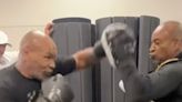 Mike Tyson shows off power and speed as training for Jake Paul fight begins