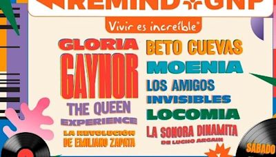 Conciertos: Remind GNP Guadalajara vuelve con Gloria Gaynor, Locomía, Moenia y más