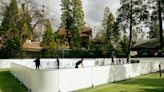 Ice skating in the Spring at Bass Lake!