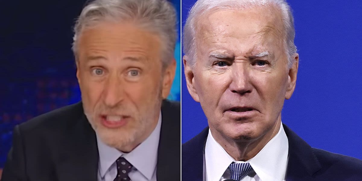 Jon Stewart Has Legendary 1-Word Response To Joe Biden Dropping Out