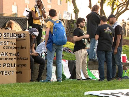 Students at George Washington University, Georgetown set up encampment in solidarity with Gaza