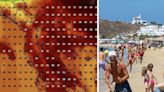 Brit tourists warned as horror maps show 40C chaos in three holiday hotspots