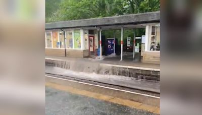 Leeds: Flash flooding hits roads and railways during storm