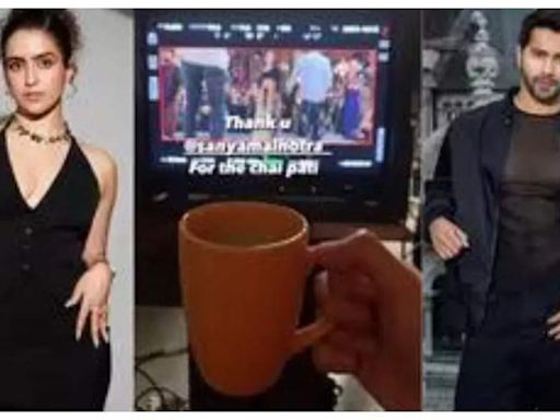 Sanya Malhotra, Varun Dhawan bond over cup of tea on set of 'Sunny Sanskari Ki Tulsi Kumari' | Hindi Movie News - Times of India