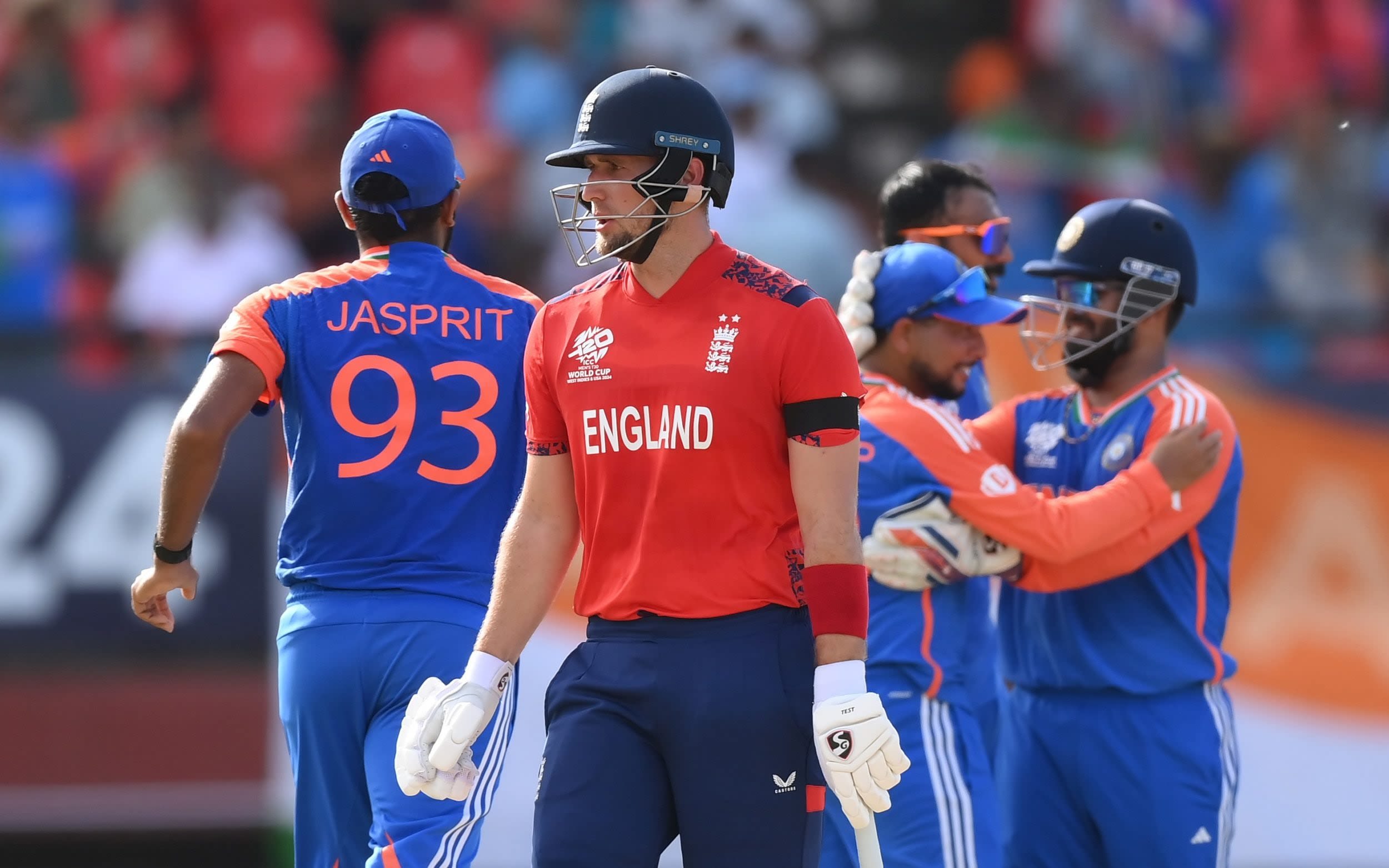 Dismal England bowled out for 103 by India as they crash out of Twenty20 World Cup
