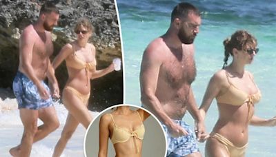 Taylor Swift’s perfect yellow bikini from her Bahamas trip with Travis Kelce is somehow still in stock