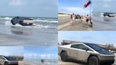 ¿Sin miedo al éxito? Graban una Tesla Cybertruck manejando por el mar