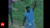 Watch: Local man refuses to return match ball during TNPL game | Cricket News - Times of India
