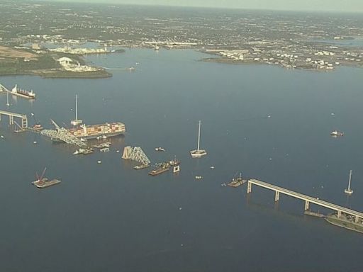 Baltimore Key Bridge Collapse: First cargo ship passes through newly opened deep-water channel