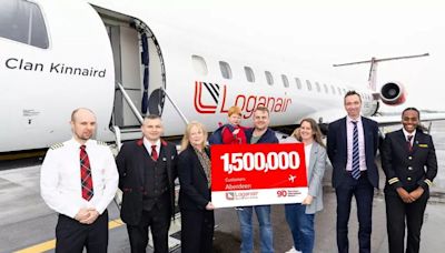 Aberdeen family checks-in as Loganair's milestone customers and land surprise freebie