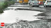 Craters, thick mud cover: Travel on key Dwarka Expressway link a nightmare | Gurgaon News - Times of India