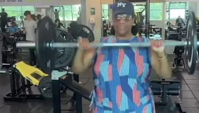 Alison Hammond shows off her slimmed down figure as she works out in the gym