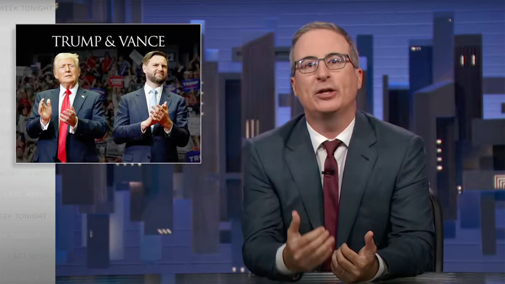 John Oliver responds to Trump saying JD Vance isn't 'weird', brings multiple receipts