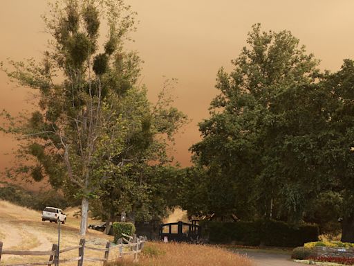 Wildfire seen blazing towards Michael Jackson's Neverland Ranch at 'high speed'