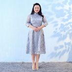 韓版大尺碼禮服XL-5XL新娘結婚成人禮宴會年會主持氣質收腰顯瘦連身裙