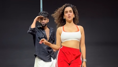 Sanya Malhotra's Smooth Dancing To Aasa Kooda Was Chic Too In A White Crop Top And Red Tracks