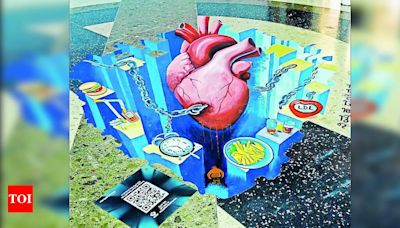 Transform Your Heart's Shade: Explore the Impact of Unhealthy Habits Through 3D Murals in Bengaluru | Bengaluru News - Times of India