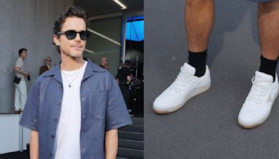 Matt Bomer Goes Sporty in White Leather Sneakers at Prada’s Summer 2025 Menswear Show During Milan Fashion Week
