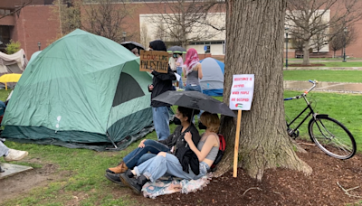 UVM and Middlebury College students build encampments to protest war in Gaza