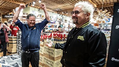 Guy Fieri greets fans during an appearance in Yonkers