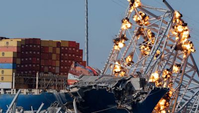 Cargo ship will ‘hopefully’ be refloated this week after explosives remove some Baltimore bridge wreckage from vessel