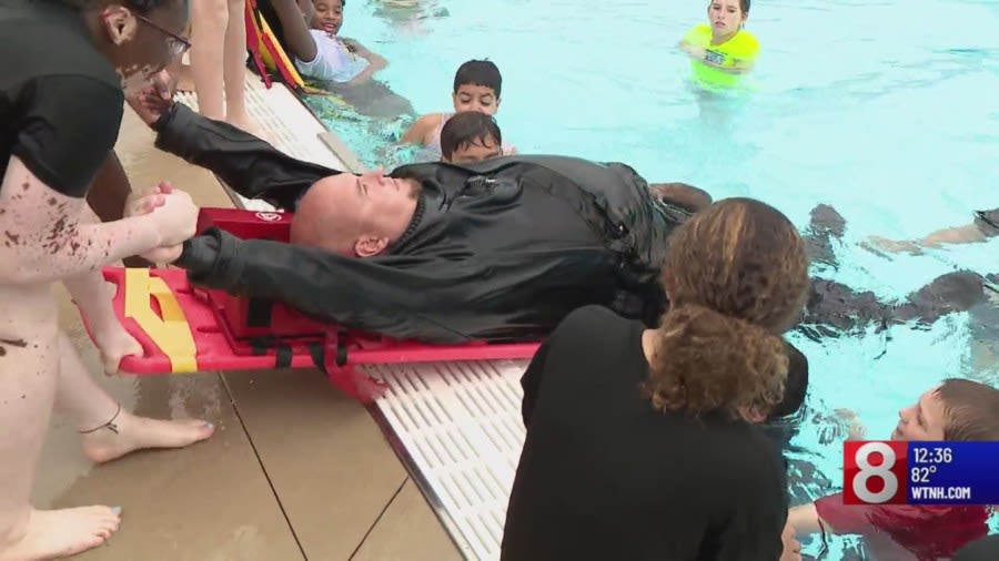 Law enforcement students learn water rescue techniques in Waterbury