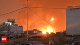 Yemen's Hodeida battles port blaze after deadly Israel strike - Times of India