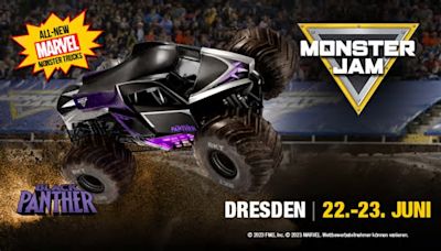 MONSTER JAM® 2024 im Rudolf-Harbig-Stadion Dresden: Marvel Monster Jam-Trucks vs. Fanlieblinge