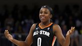 Aces guard Jackie Young texted her Vegas teammates at halftime of the All-Star Game: 'Stop double-teaming me.'