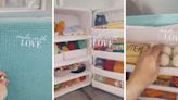 Grandma crochets fully stocked fridge for her granddaughter