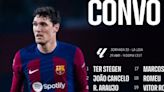 La convocatoria del Barça para recibir al Valencia