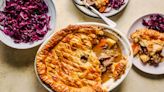 Lamb shank pie with pickled red cabbage recipe