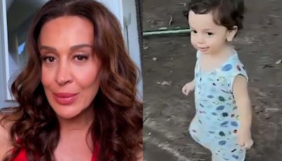 Filho de Claudia Raia encanta ao surgir brincando no parque: "Fofura"