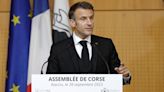 Macron se declara a favor de dar una autonomía a Córcega dentro de Francia