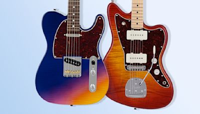 Fender Japan continues its adventures in flamed-top guitars with new Hybrid Series II finishes