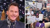 Chris Pratt Reacts To His "Parks And Recreation" Cast Who Marched For The SAG-AFTRA And WGA Strike This Week