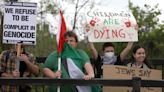 House Speaker Mike Johnson joins Mariannette Miller-Meeks in Iowa City amid Gaza protests