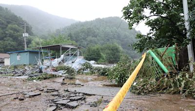 Rains pound South Korea causing landslides, bullet trains slowed