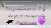 Gwyneth Paltrow and Chris Martin Attend Daughter Apple's High School Graduation