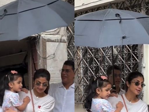 Shilpa Shetty Holds Daughter Samisha In Her Arms, Gets Papped In The City; Video Goes Viral - News18