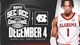 Alabama Men’s Basketball Faces North Carolina in 2024 SEC/ACC Challenge