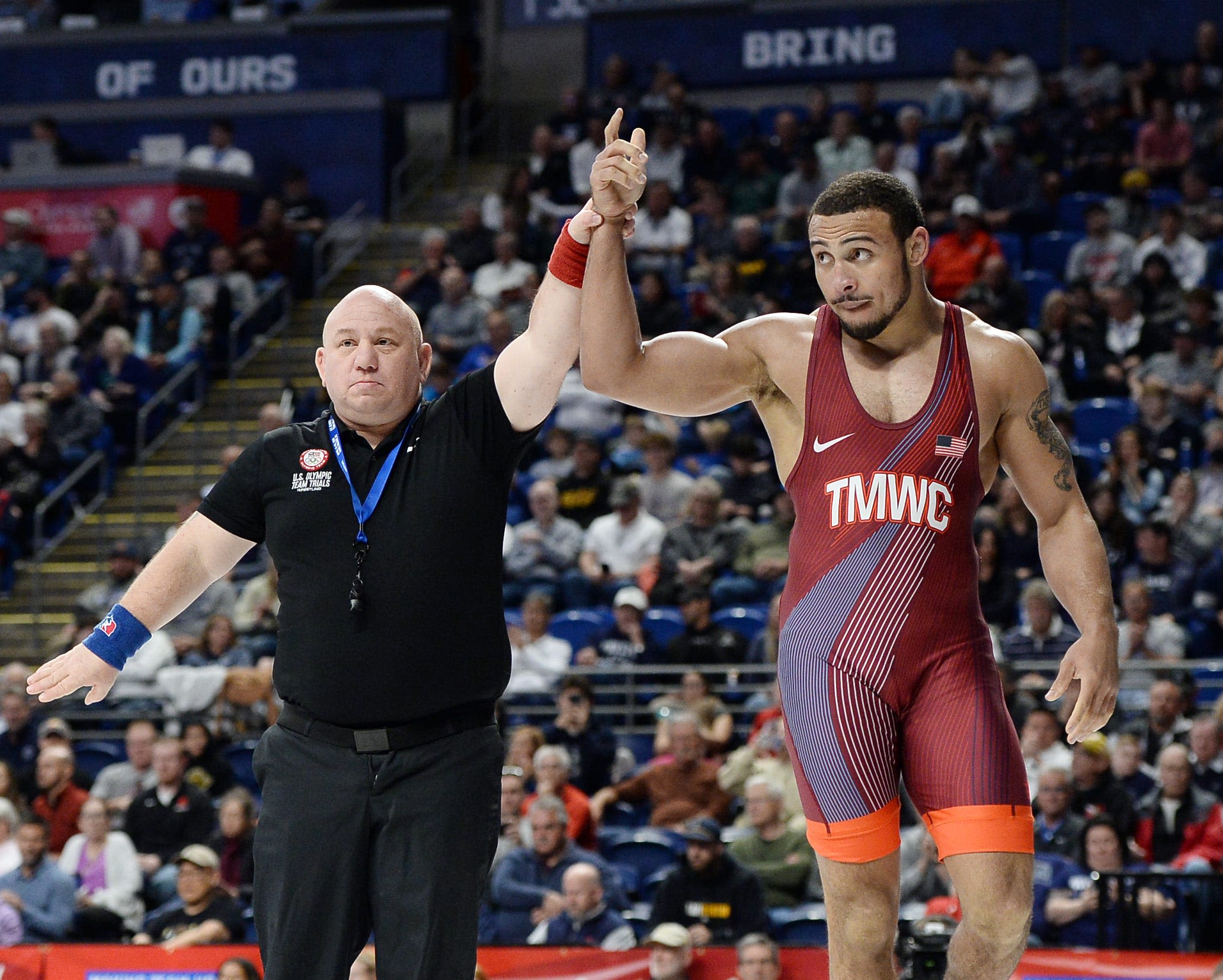 Wrestler Aaron Brooks trying to stay even-keeled at Olympics