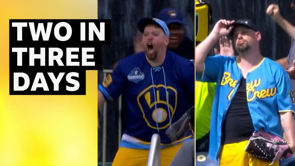 MLB: Milwaukee Brewers fan catches second home run in three days