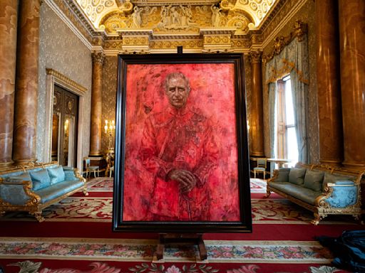 "Bathing in blood" portrait of King Charles III draws mixed reactions